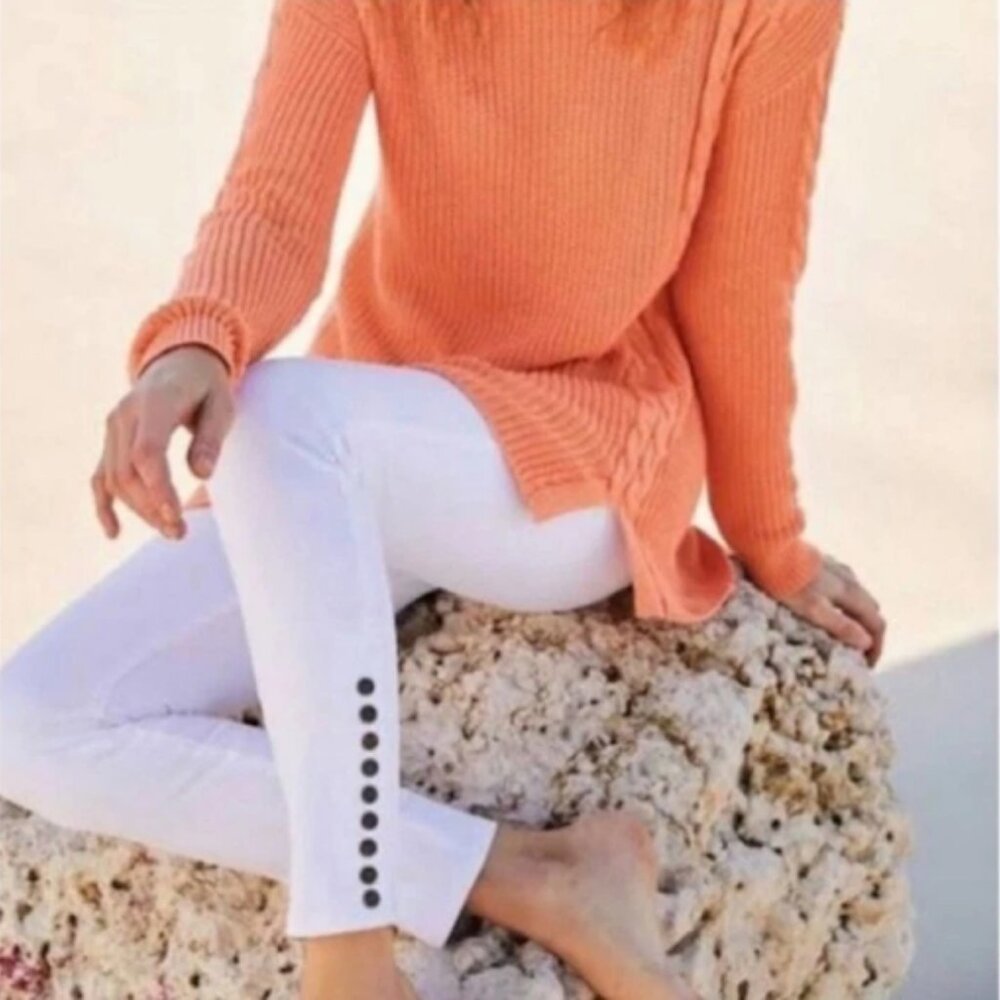 Soft Surroundings Denim Snap Ankle Pants